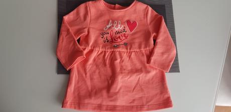 Dětské telápkové šaty/tunika/mikina oranžová 86-92, lupilu,86