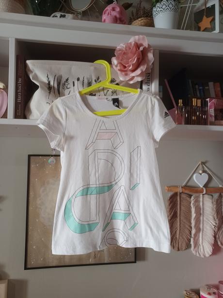 Bílé tričko adidas 134/140, adidas,140