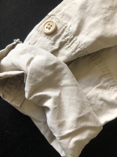 Vel. 80 béžové plátěné kalhoty roll-up, 80
