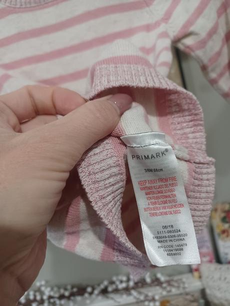 Dlouhý svetřík svetrové šaty se zajíčky, primark,68