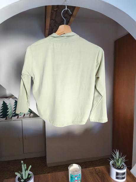 Zelenkavé tričko s 3/4 rukávem styl armani jeans, armani,s