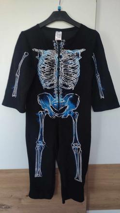 Kostým kostlivec fleece vel.104, 