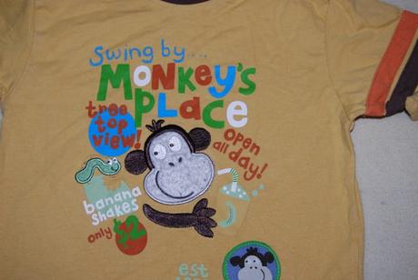 Prodám toto nádherné tričko s opičkou bez vad. zna, mini mode,86