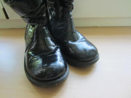 Teplé lakované kozačky, s kožíškem nelli blu, nelli blu,25