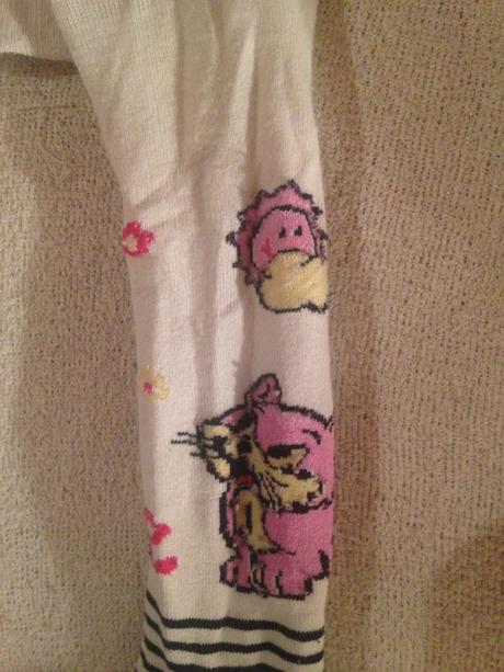 Dívčí punčocháče kočka a květy a sluníčko, 80