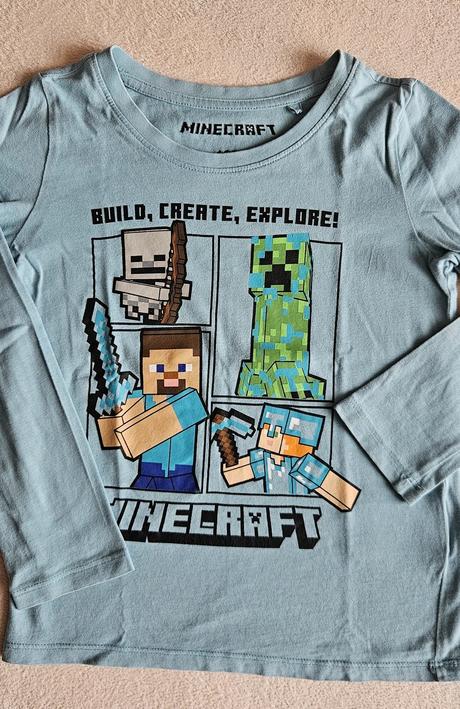 2x chlapecké tričko minecraft, vel.122, 122
