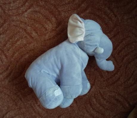 Velký plyšový lila fialový slon, 