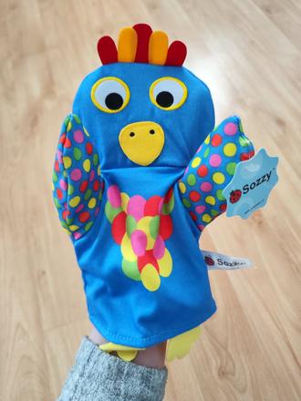 Maňásek na ruku - papoušek, 