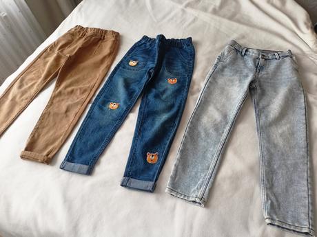 3x dětské džíny,122/128, 128