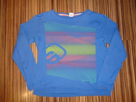 Pěkné modré tričko s barevnou aplikací, s.oliver,140