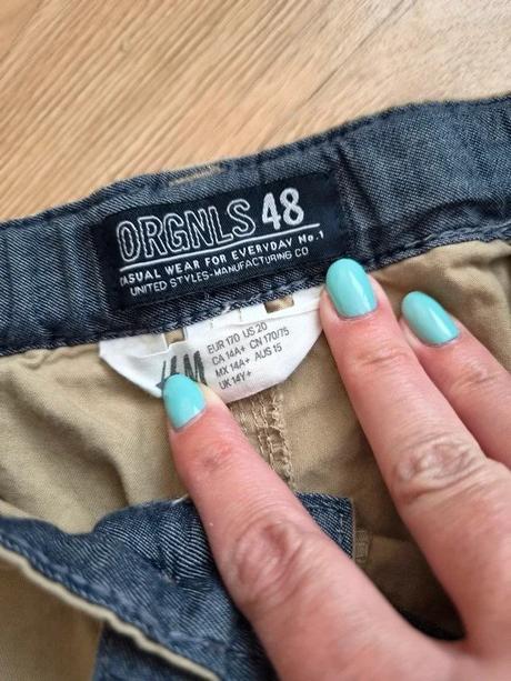 Plátěné kraťasy h&m vel. 170, h&m,170