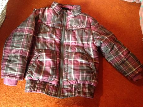 Dívčí bunda proužky, kostičky, 104