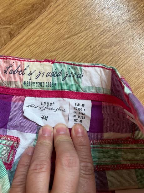 Veselé káro kraťasy, šortky, h&m,146