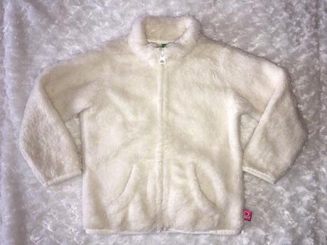 Bílá chlupatková mikina benetton, benetton,92