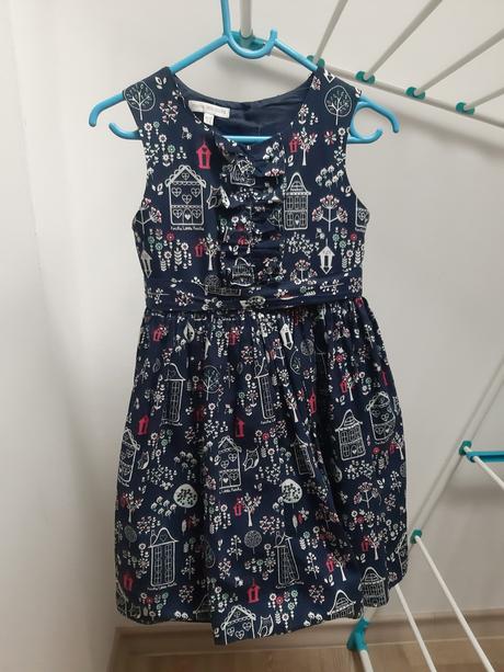Krásné šatičky, šaty s domečky a kytičkami, rocha.little.rocha,110