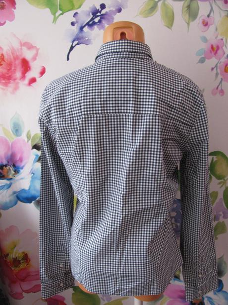 Dámská plátěná košilová halenka, modro bílá, abercrombie&fitch,l