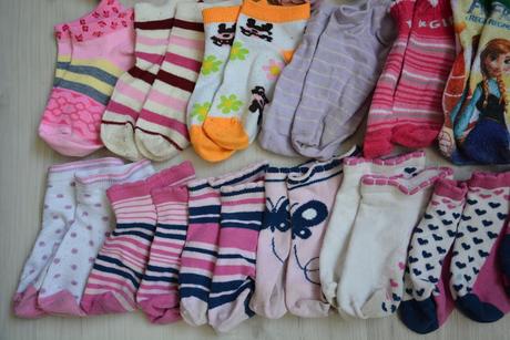 Nízké ponožky vel. 31-34, kotníčkové, 28 párů, 104