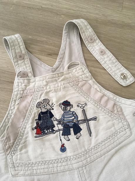 Lněné podšité lacláče hm 6-9m/74, h&m,74