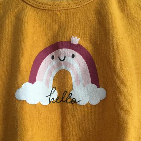 Vel. 62 okrové triko s duhou, 62