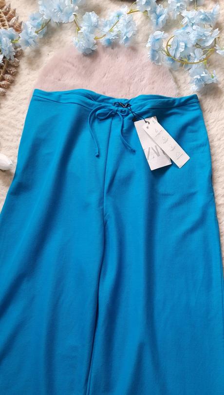 Zara letní široké kalhoty wide leg, zara,l