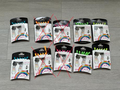 Barevné tkaničky do bot, 6 ks, 