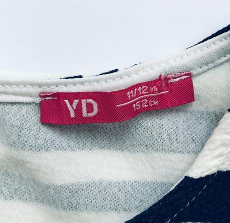 Společenský crop top modro bílé - v.11/12 let, young dimension,152