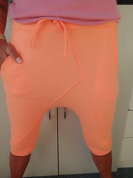 Neón oranžové baggy/nasrávačky vel."uni", 