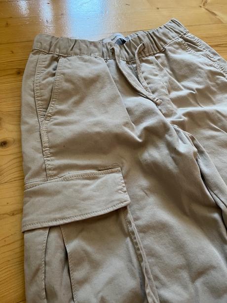 Cargo bavlěné kalhoty, bershka,164