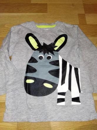 Šedé tričko s oslem s oslíkem 92 next, next,92
