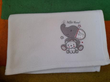 Deka,dečka se slonem bílá na miminko malá,