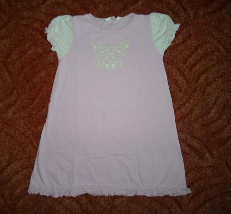 Růžové šaty šatičky tunika, 122