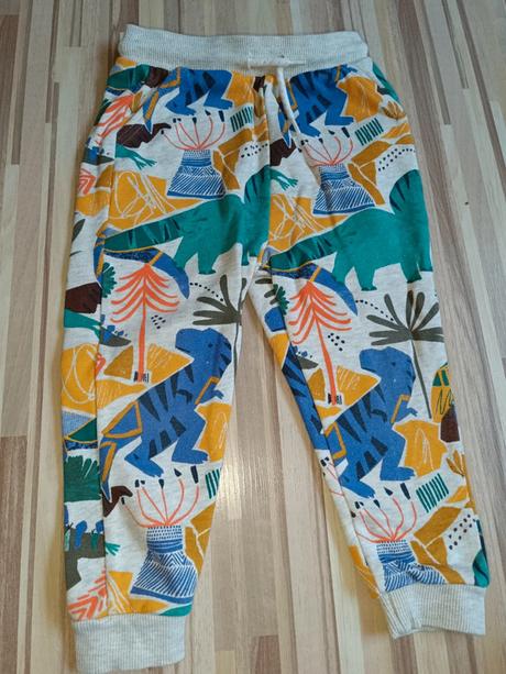 Šedé tepláky s dinosaury 92 tu, tu,92