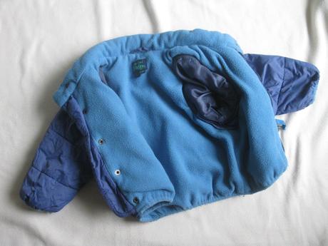 Teplejší přechodová bunda s odnímatelnými rukávy, mini boden,92