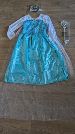 Ka107 karnevalový kostým elsa, frozen vel. 6 - 7 l,