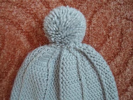 Šedá zimní čepice čepička ušanka háčkovaná, 116