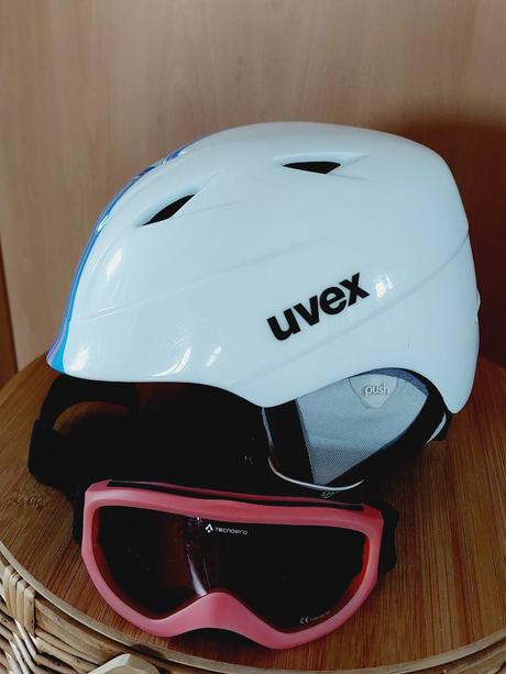 Helma na lyže-brusle zn. uvex vel. 48-52 + brýle, uvex