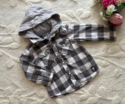 Košile flanelová s kapucí - v.12/18 měs., 86