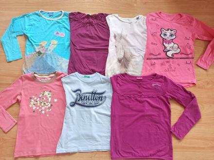 Trika dívčí s dlouhým rukávem vel.122-140, 128