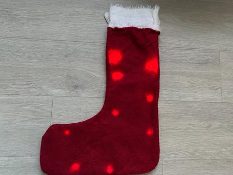 Mikulášská punčocha, led, svítící, 2 ks,