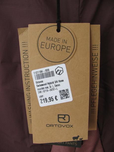 Dámské sportovní capri kalhoty ortovox sw hybrid, l