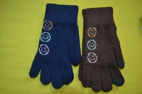 Moderní strečové teplé rukavice,dotykové na mobil, 158 / l / m / s / xs