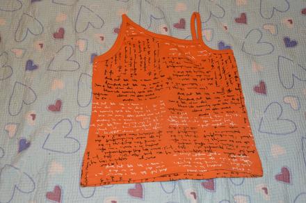 146 152 158 letní asymetrické tílko s potiskem, 146