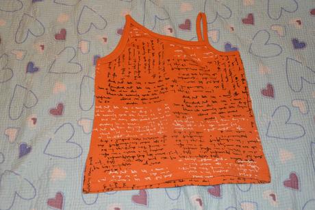 146 152 158 letní asymetrické tílko s potiskem, 146