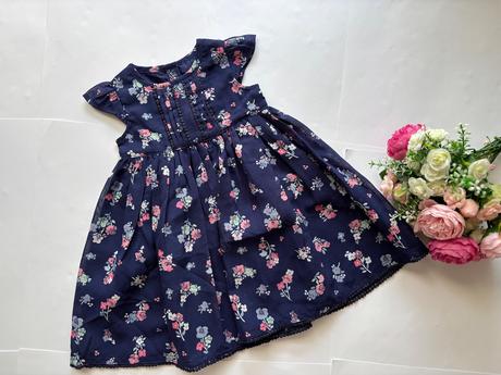 Šaty společenské s květy - v.6/9 měs zn. george, george,74