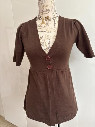 Hnědý svertrik 3 suisses s krátkým rukávem, 34/36, 34