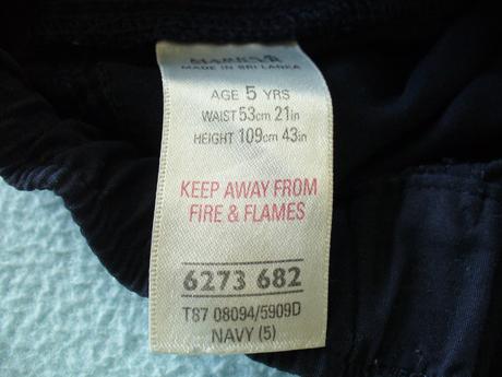 Kalhoty pláťáky zn. m&s vel. 110 na 5 let, marks & spencer,110