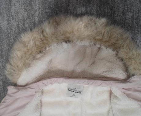 Růžová bunda bundička s kožíškem, tally weijl,36 / 38 / m / s