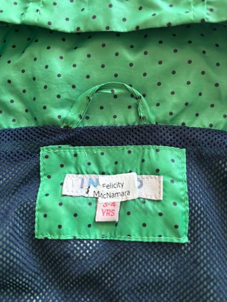 Větrovka zelená s puntíky - v.3/4 roky, marks & spencer,104