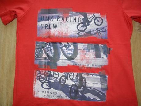 Chlapecké červené tričko zn. tchibo vel.122/128, tchibo,122