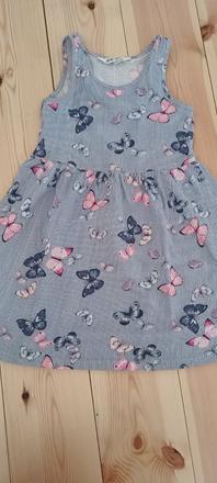 Šaty s motýly, h&m,110
